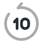 Backward 10 Seconds SVG Icon